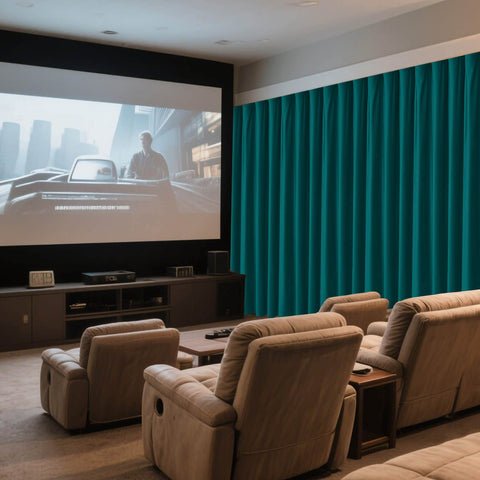 MJ11 Soft Velvet Home Theater Blackout Curtain Custom Made Multiple Headers - Cololeaf -- 111# Warm Black