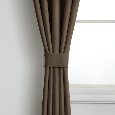 Frank Heavyweight Linen Blend Blackout Curtains - Thermal Insulated, Room Darkening, Pinch Pleat Drapes - Cololeaf