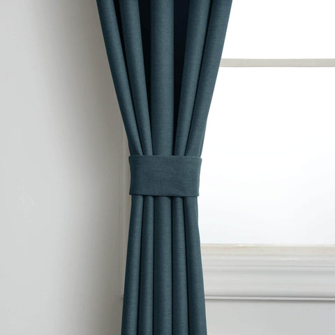 Frank Heavyweight Linen Blend Blackout Curtains - Thermal Insulated, Room Darkening, Pinch Pleat Drapes - Cololeaf -- #01 Ivory White