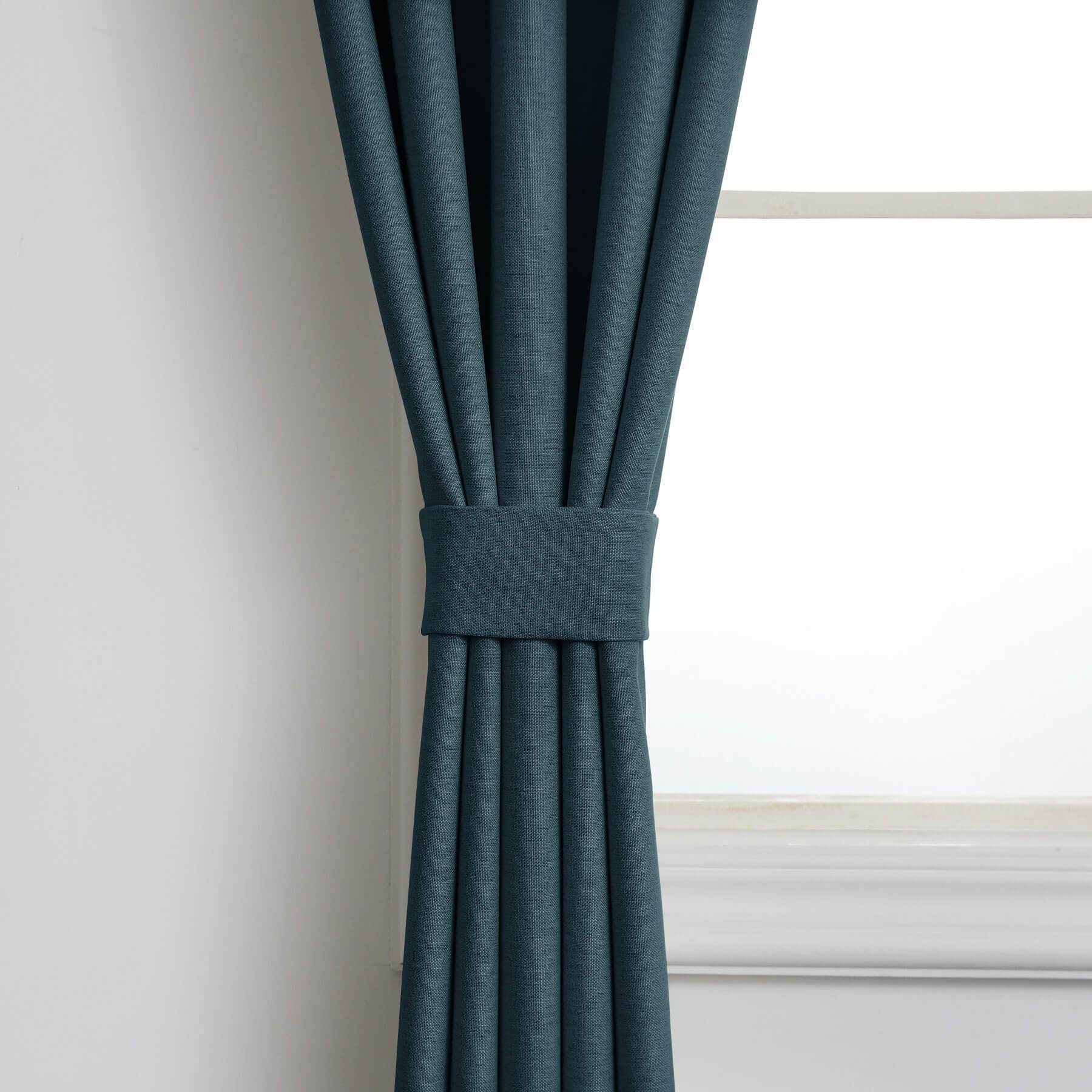 Frank Room Darkening Linen Blend Curtains Heavy Weight Thermal Blackout Drapes Grommet - Cololeaf -- #01 Ivory White