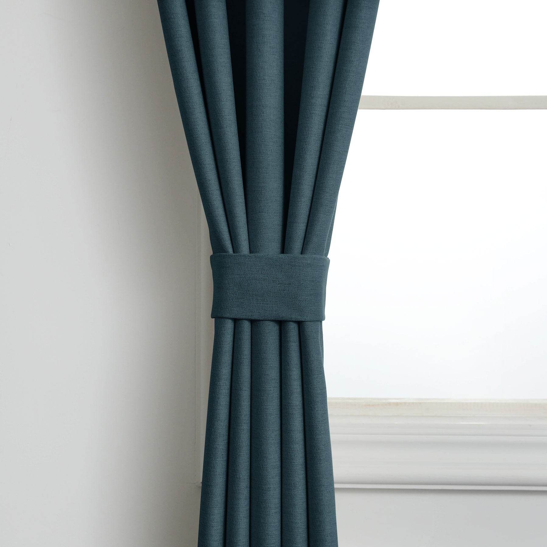 Frank Heavyweight Linen Blend Blackout Curtains - Thermal Insulated, Room Darkening, Pinch Pleat Drapes - Cololeaf