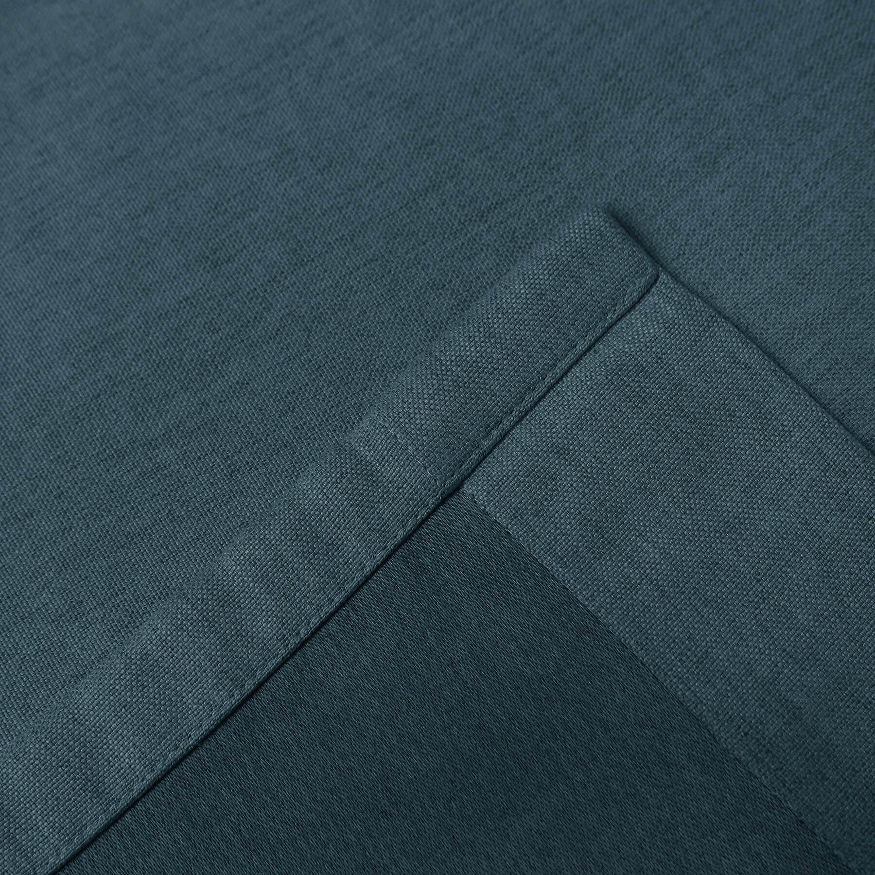 Frank Heavyweight Linen Blend Blackout Curtains - Thermal Insulated, Room Darkening, Pinch Pleat Drapes - Cololeaf -- #01 Ivory White