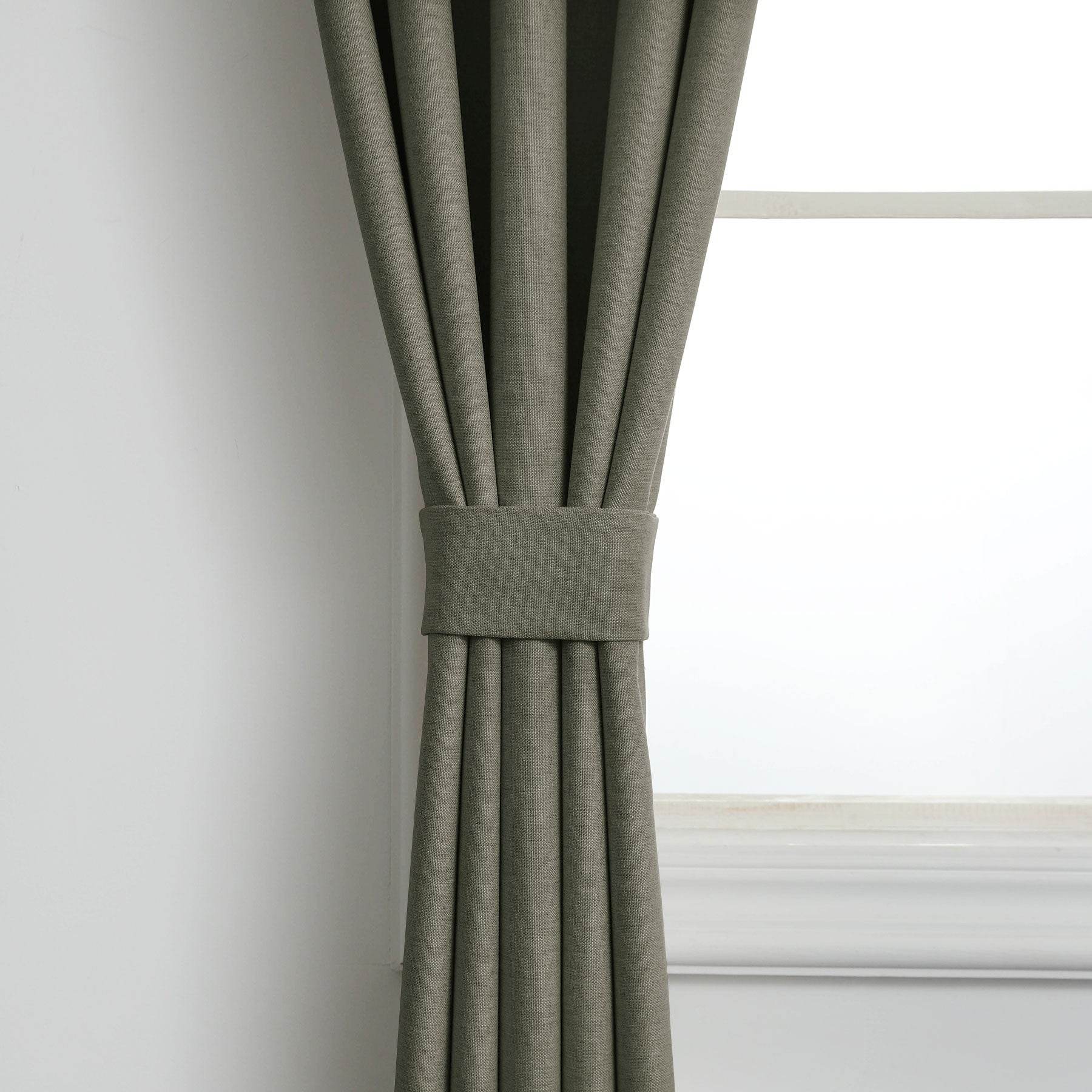 Frank Heavyweight Linen Blend Blackout Curtains - Thermal Insulated, Room Darkening, Pinch Pleat Drapes - Cololeaf