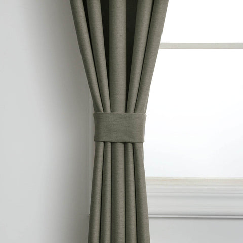 Frank Heavyweight Linen Blend Blackout Curtains - Thermal Insulated, Room Darkening, Pinch Pleat Drapes - Cololeaf