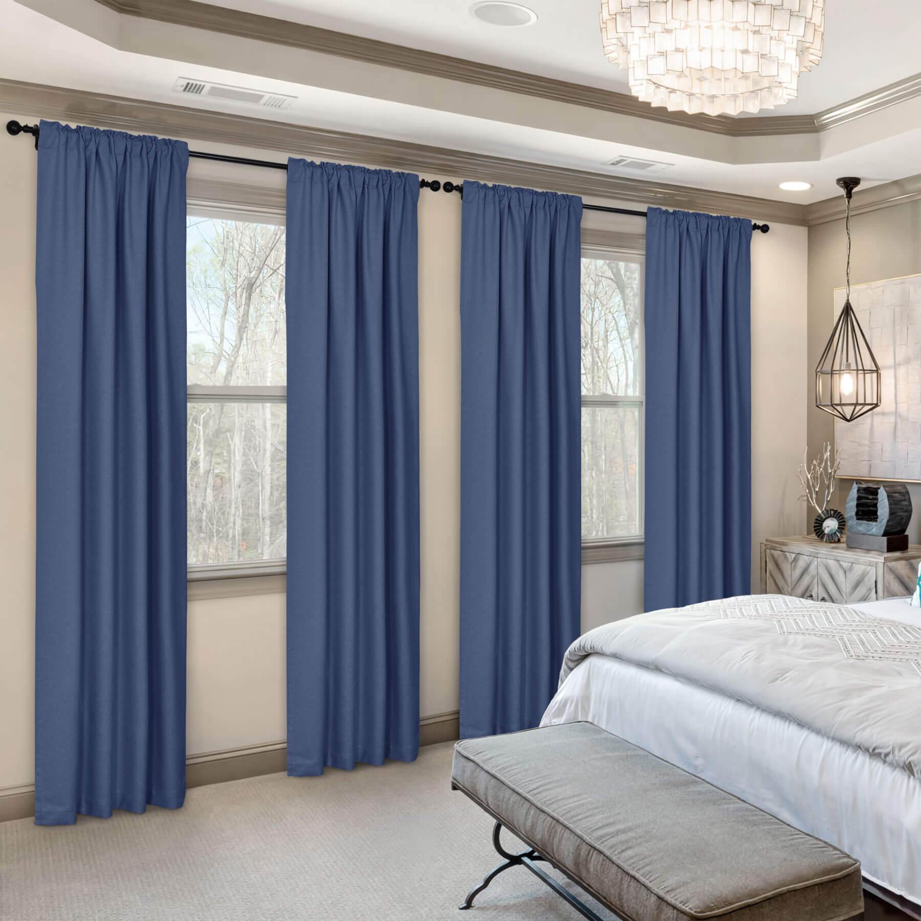 Frank Room Darkening Linen Blend Curtains Heavy Weight Thermal Blackout Drapes Back Tab & Rod Pocket - Cololeaf -- #07 Sand Beige