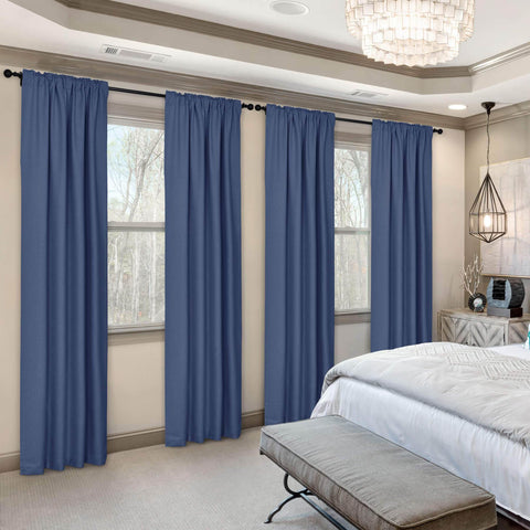 Frank Room Darkening Linen Blend Curtains Heavy Weight Thermal Blackout Drapes Back Tab & Rod Pocket - Cololeaf -- #07 Sand Beige