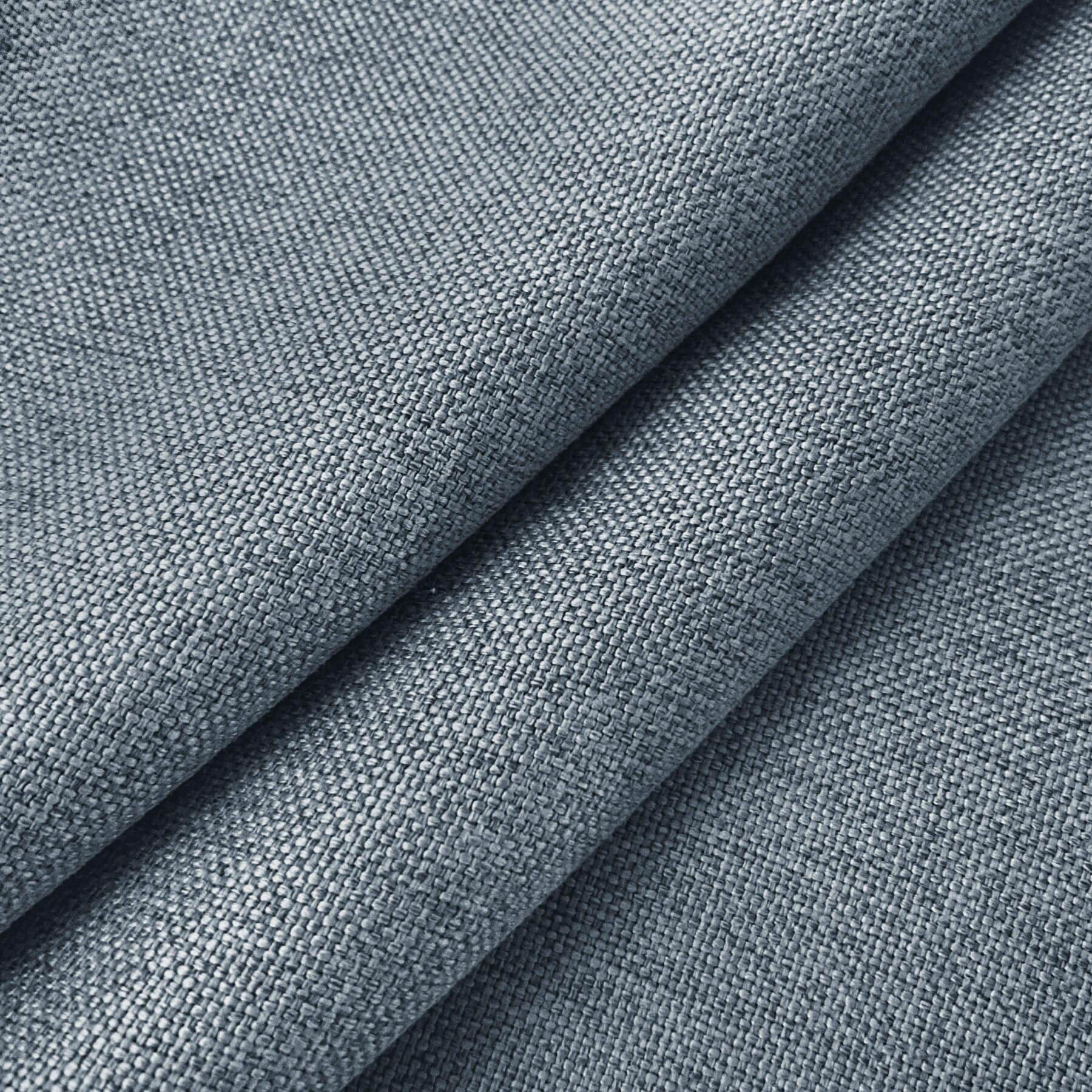 Frank Heavyweight Linen Blend Blackout Curtains - Thermal Insulated, Room Darkening, Pinch Pleat Drapes - Cololeaf -- #17 Grey Blue