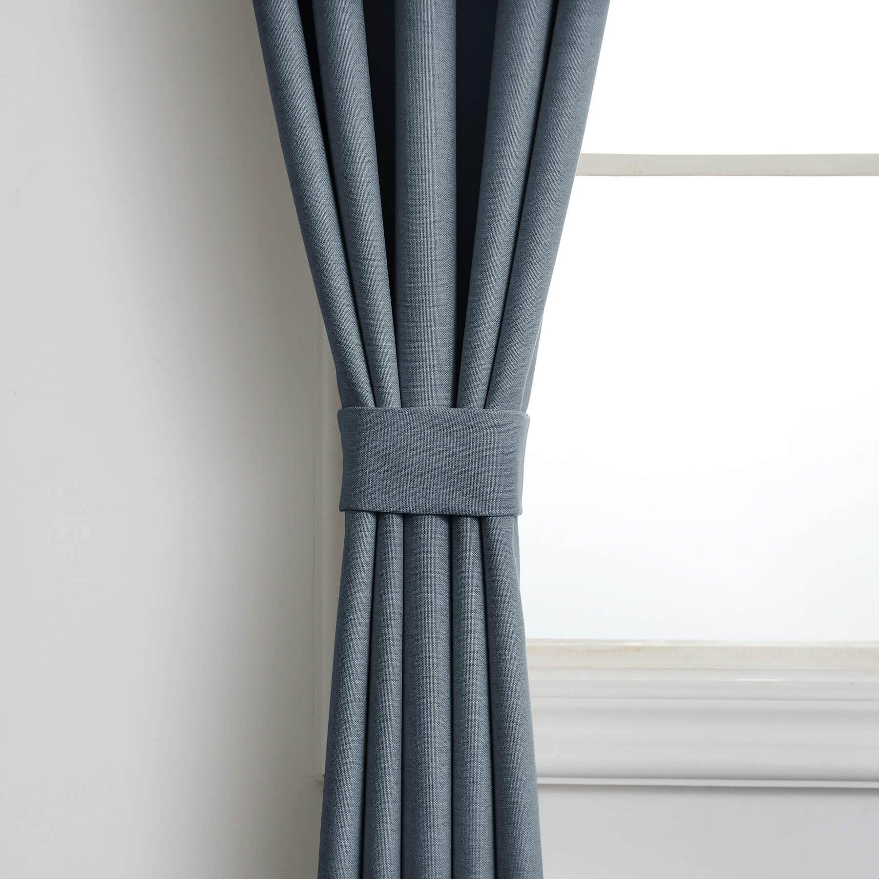 Frank Heavyweight Linen Blend Blackout Curtains - Thermal Insulated, Room Darkening, Pinch Pleat Drapes - Cololeaf -- #01 Ivory White