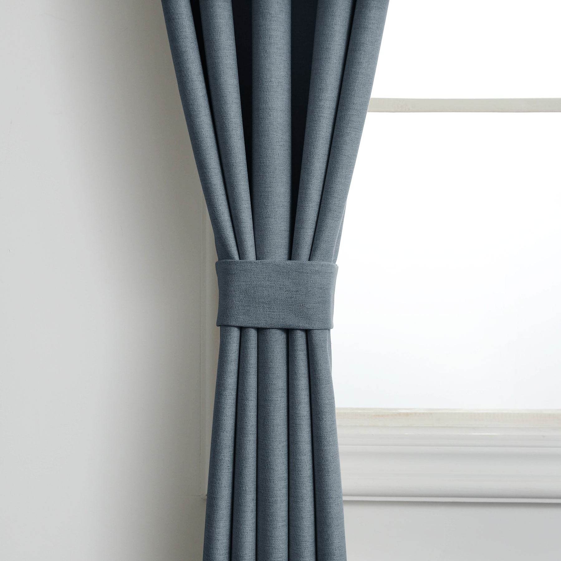 Frank Heavyweight Linen Blend Blackout Curtains - Thermal Insulated, Room Darkening, Pinch Pleat Drapes - Cololeaf