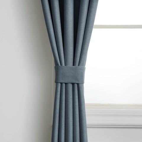 Frank Heavyweight Linen Blend Blackout Curtains - Thermal Insulated, Room Darkening, Pinch Pleat Drapes - Cololeaf
