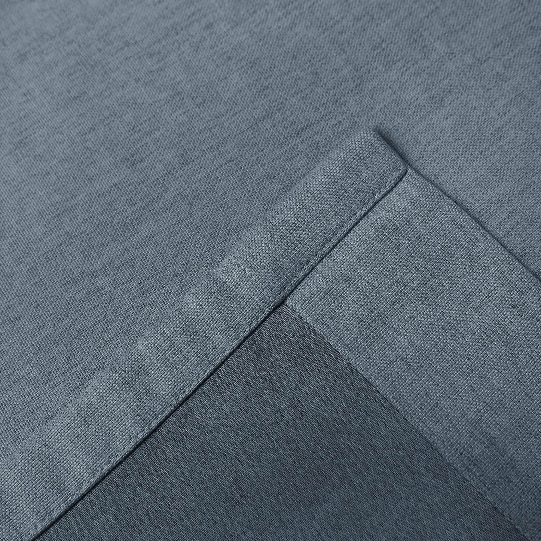 Frank Room Darkening Linen Blend Curtains Heavy Weight Thermal Blackout Drapes Grommet - Cololeaf -- #01 Ivory White