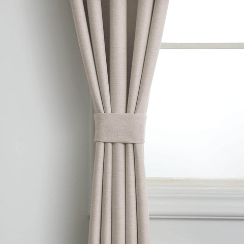 Frank Room Darkening Linen Blend Curtains Heavy Weight Thermal Blackout Drapes Grommet - Cololeaf -- #01 Ivory White