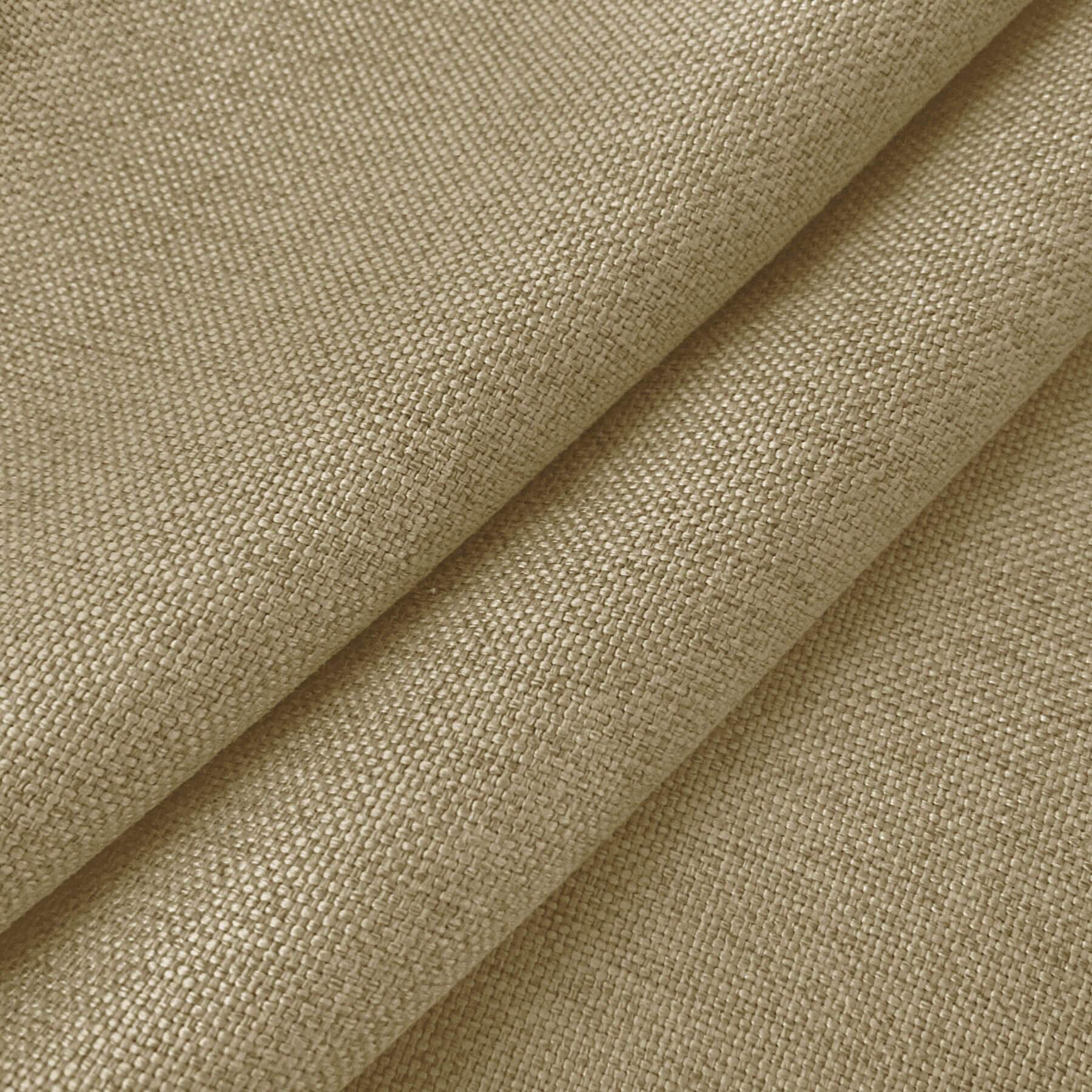 Frank Room Darkening Linen Blend Curtains Heavy Weight Thermal Blackout Drapes Grommet - Cololeaf -- #08 Khaki