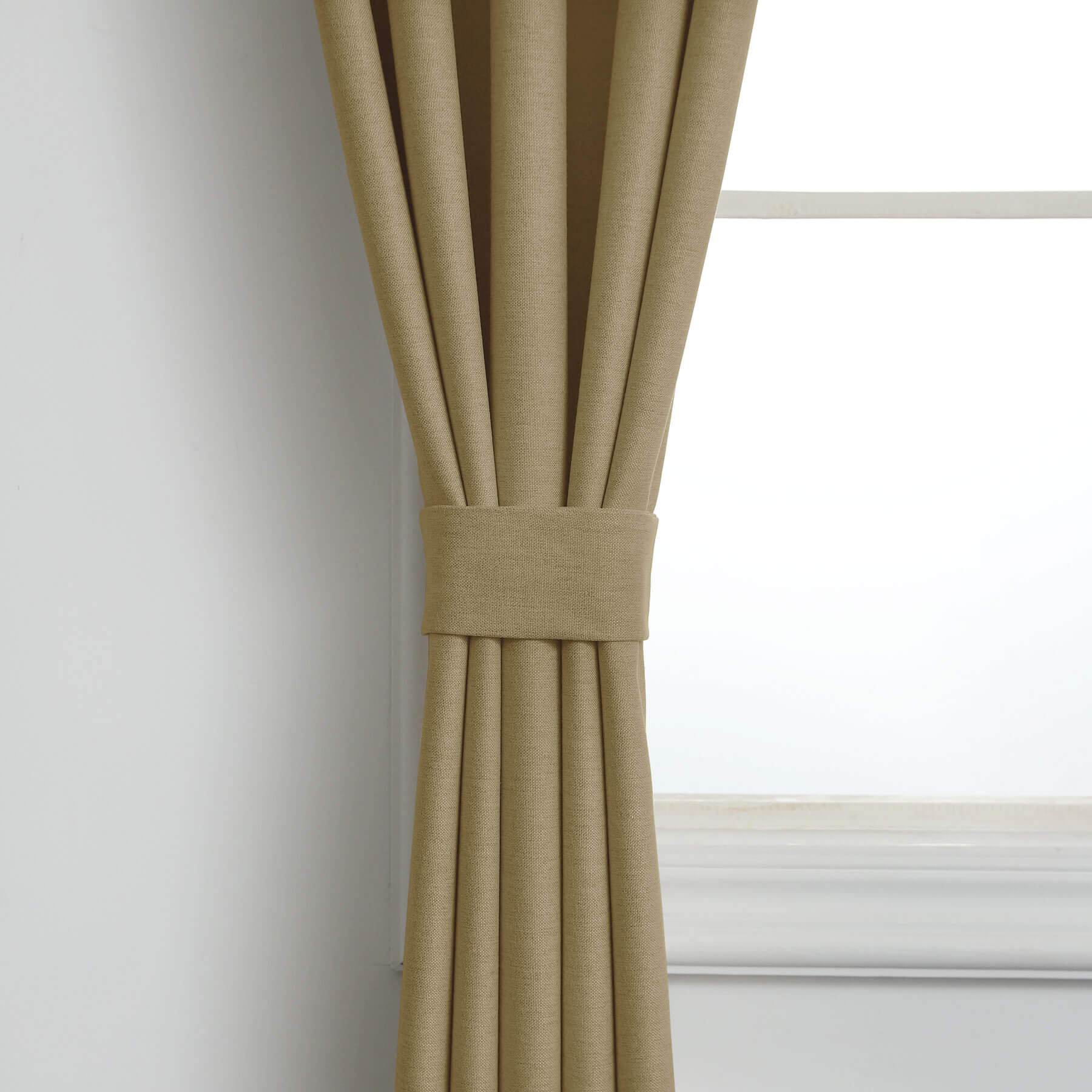 Frank Heavyweight Linen Blend Blackout Curtains - Thermal Insulated, Room Darkening, Pinch Pleat Drapes - Cololeaf -- #01 Ivory White
