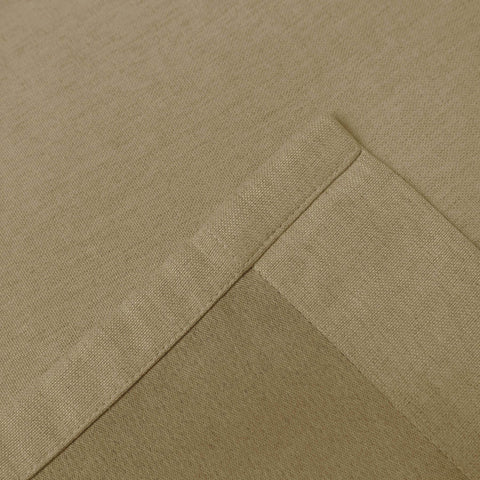 Frank Heavyweight Linen Blend Blackout Curtains - Thermal Insulated, Room Darkening, Pinch Pleat Drapes - Cololeaf -- #01 Ivory White