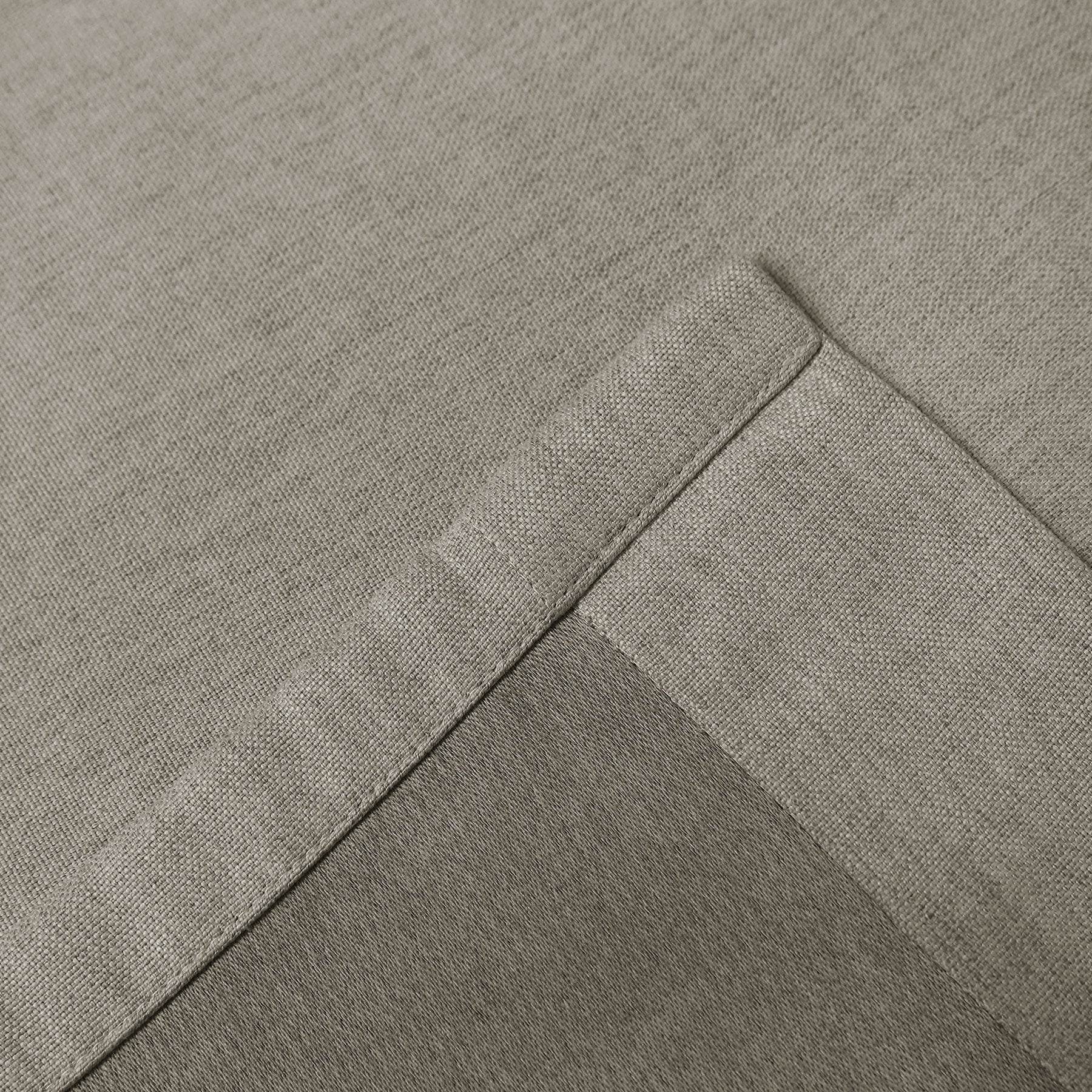 Frank Heavyweight Linen Blend Blackout Curtains - Thermal Insulated, Room Darkening, Pinch Pleat Drapes - Cololeaf