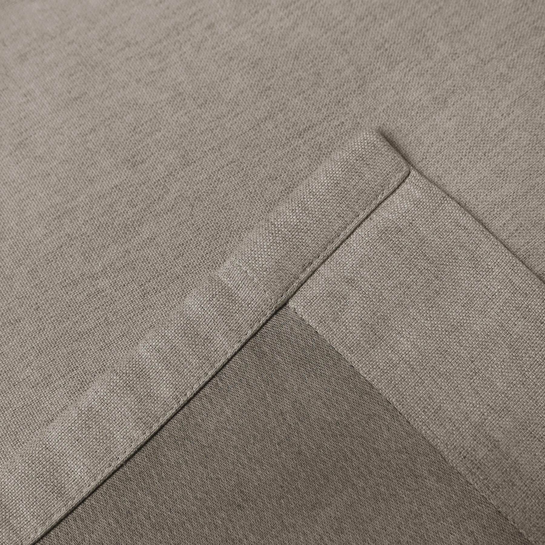 Frank Heavyweight Linen Blend Blackout Curtains - Thermal Insulated, Room Darkening, Pinch Pleat Drapes - Cololeaf -- #01 Ivory White