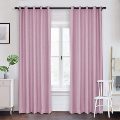 Frank Verdunkelungsvorhänge Leinen-Mischgewebe Schwergewicht Thermo Blackout Vorhänge Ösen 1 Panel