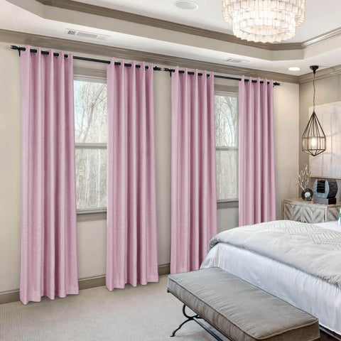 Frank Room Darkening Linen Blend Curtains Heavy Weight Thermal Blackout Drapes Grommet - Cololeaf -- #01 Ivory White