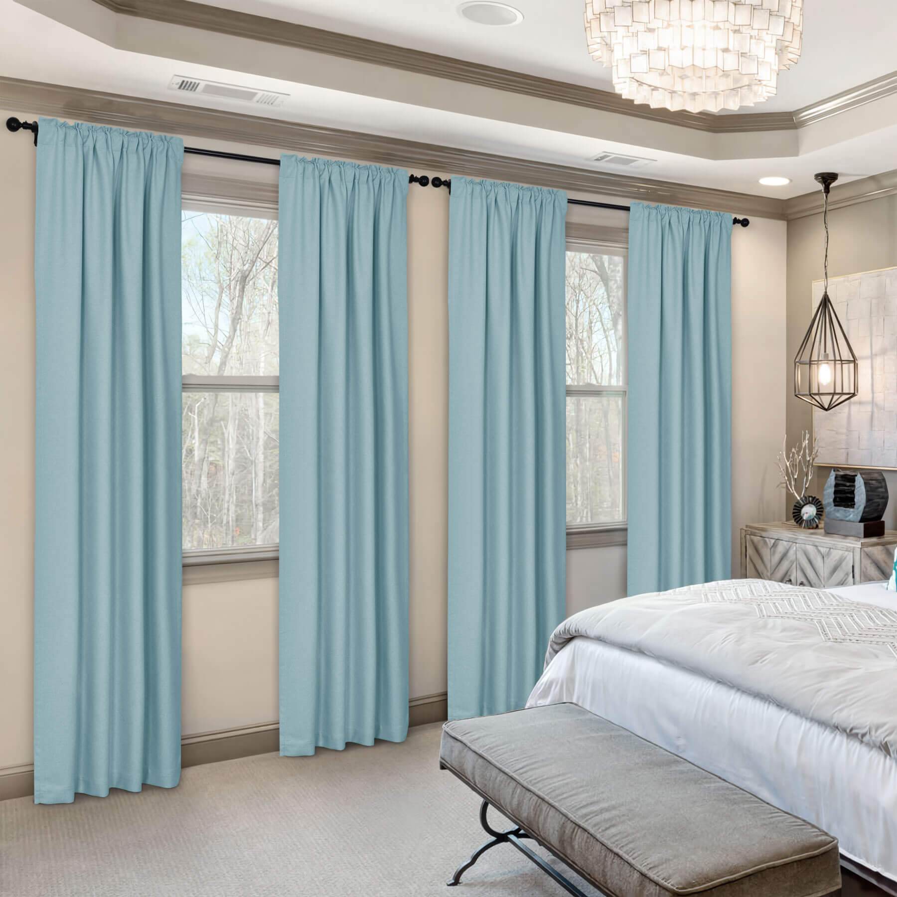 Frank Room Darkening Linen Blend Curtains Heavy Weight Thermal Blackout Drapes Back Tab & Rod Pocket - Cololeaf -- #07 Sand Beige