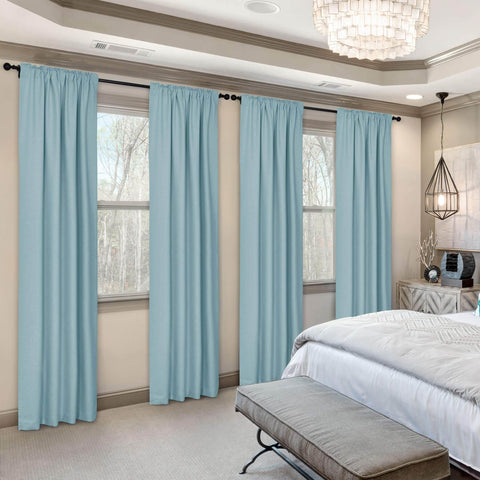 Frank Room Darkening Linen Blend Curtains Heavy Weight Thermal Blackout Drapes Back Tab & Rod Pocket - Cololeaf -- #07 Sand Beige