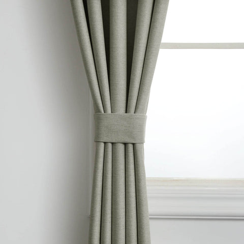 Frank Heavyweight Linen Blend Blackout Curtains - Thermal Insulated, Room Darkening, Pinch Pleat Drapes - Cololeaf