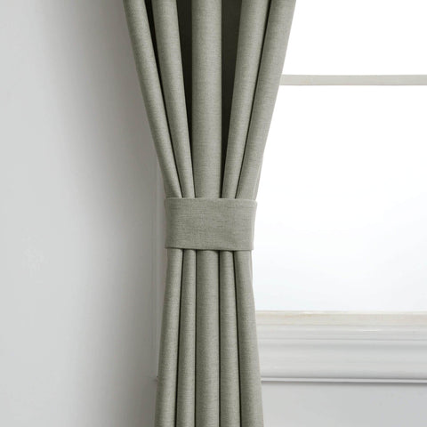 Frank Heavyweight Linen Blend Blackout Curtains - Thermal Insulated, Room Darkening, Pinch Pleat Drapes - Cololeaf -- #01 Ivory White