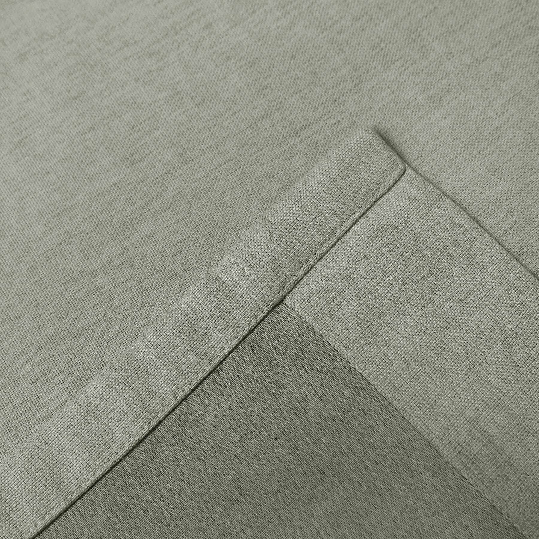 Frank Room Darkening Linen Blend Curtains Heavy Weight Thermal Blackout Drapes Grommet - Cololeaf -- #01 Ivory White