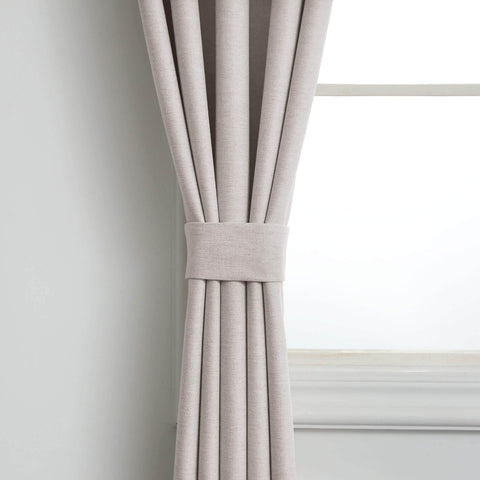 Frank Heavyweight Linen Blend Blackout Curtains - Thermal Insulated, Room Darkening, Pinch Pleat Drapes - Cololeaf -- #01 Ivory White