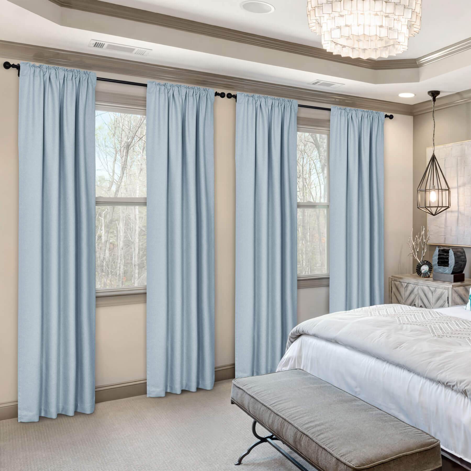 Frank Room Darkening Linen Blend Curtains Heavy Weight Thermal Blackout Drapes Back Tab & Rod Pocket - Cololeaf -- #07 Sand Beige
