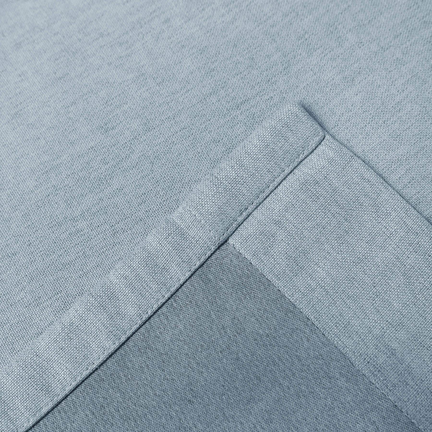 Frank Heavyweight Linen Blend Blackout Curtains - Thermal Insulated, Room Darkening, Pinch Pleat Drapes - Cololeaf -- #01 Ivory White