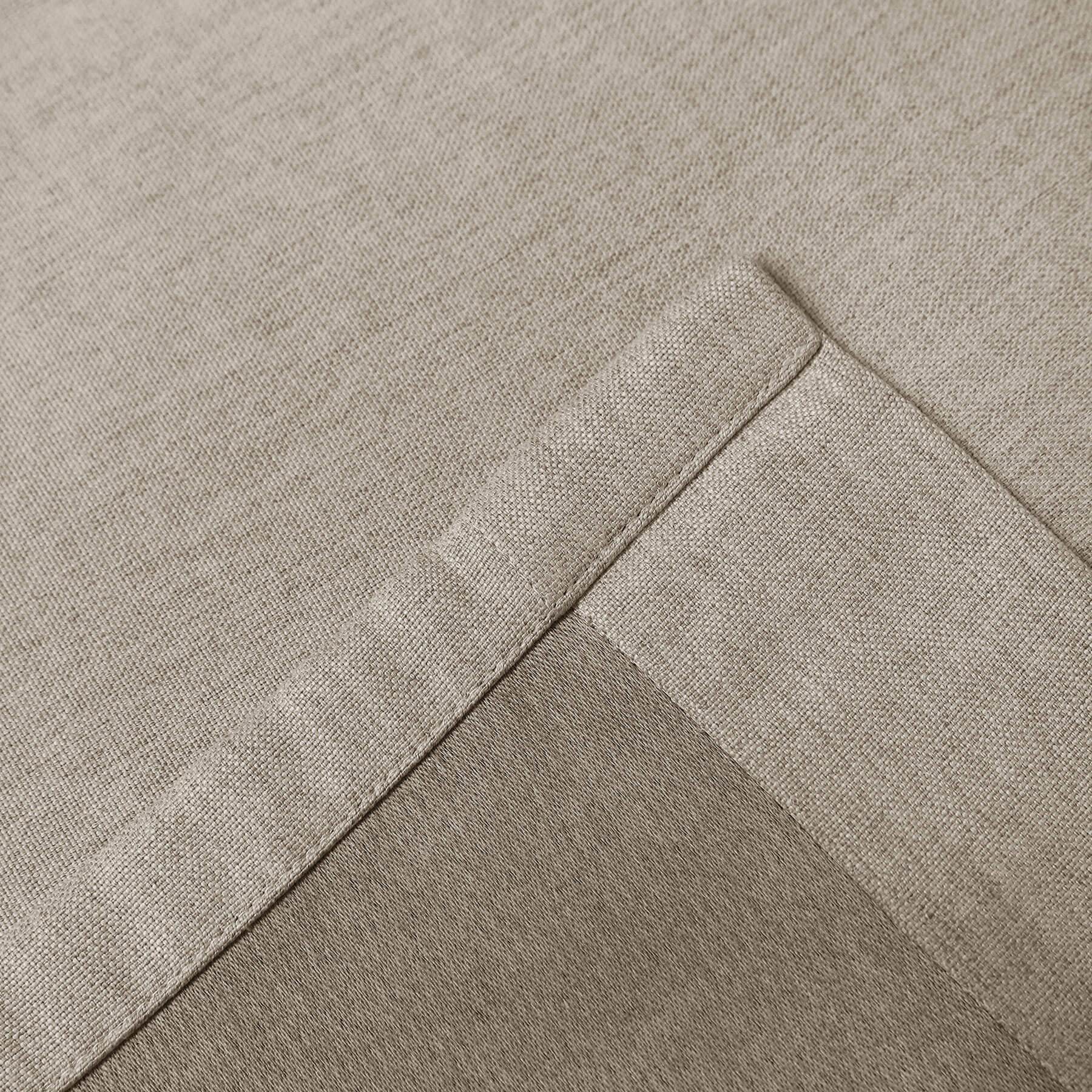 Frank Room Darkening Linen Blend Curtains Heavy Weight Thermal Blackout Drapes Grommet - Cololeaf -- #01 Ivory White