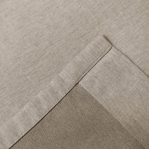 Frank Room Darkening Linen Blend Curtains Heavy Weight Thermal Blackout Drapes Grommet - Cololeaf -- #01 Ivory White