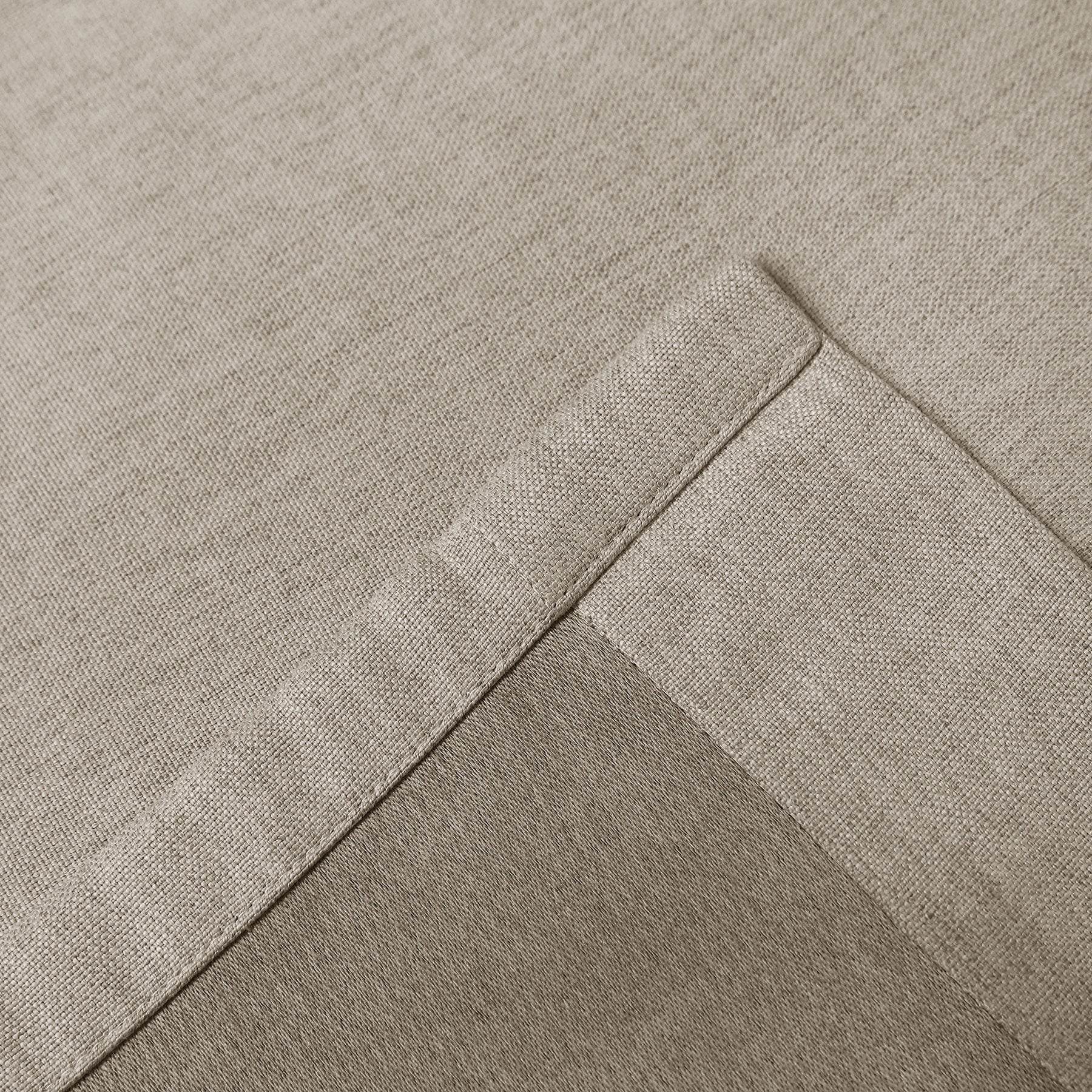 Frank Heavyweight Linen Blend Blackout Curtains - Thermal Insulated, Room Darkening, Pinch Pleat Drapes - Cololeaf