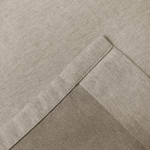 Frank Heavyweight Linen Blend Blackout Curtains - Thermal Insulated, Room Darkening, Pinch Pleat Drapes - Cololeaf