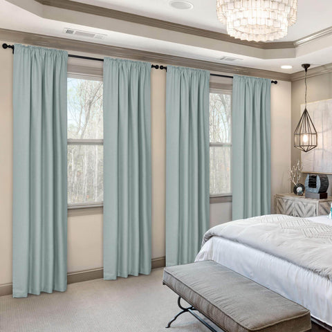 Frank Room Darkening Linen Blend Curtains Heavy Weight Thermal Blackout Drapes Back Tab & Rod Pocket - Cololeaf -- #07 Sand Beige