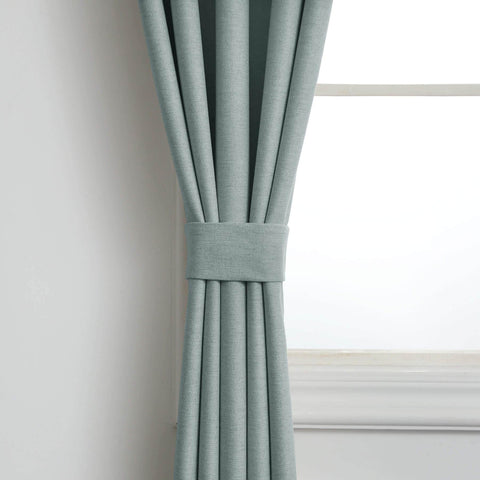 Frank Heavyweight Linen Blend Blackout Curtains - Thermal Insulated, Room Darkening, Pinch Pleat Drapes - Cololeaf -- #01 Ivory White
