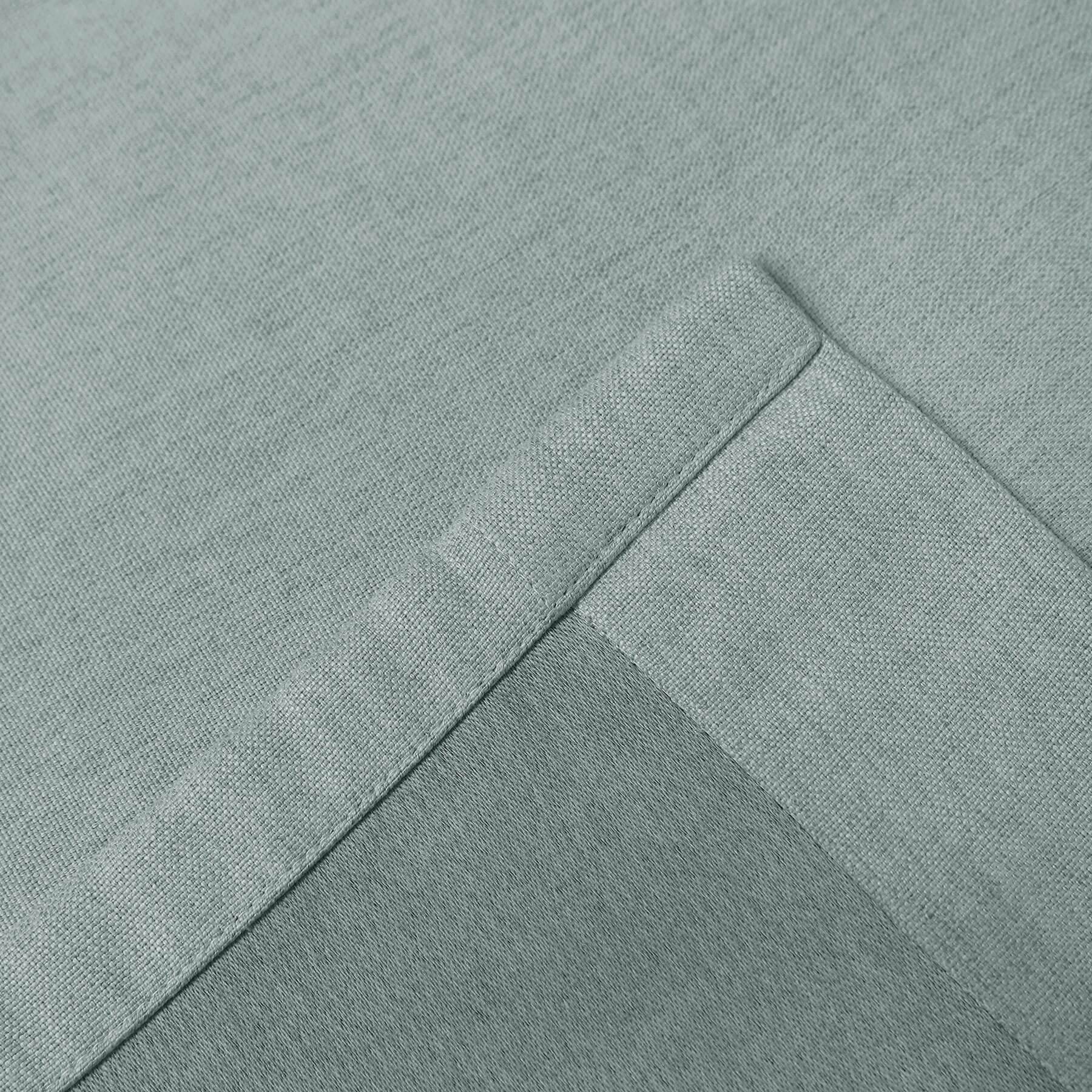Frank Heavyweight Linen Blend Blackout Curtains - Thermal Insulated, Room Darkening, Pinch Pleat Drapes - Cololeaf -- #01 Ivory White