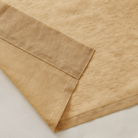 B11 Sheer Vertical Stripe Linen Blend Light Filtering Curtain Pinch Pleat - Cololeaf