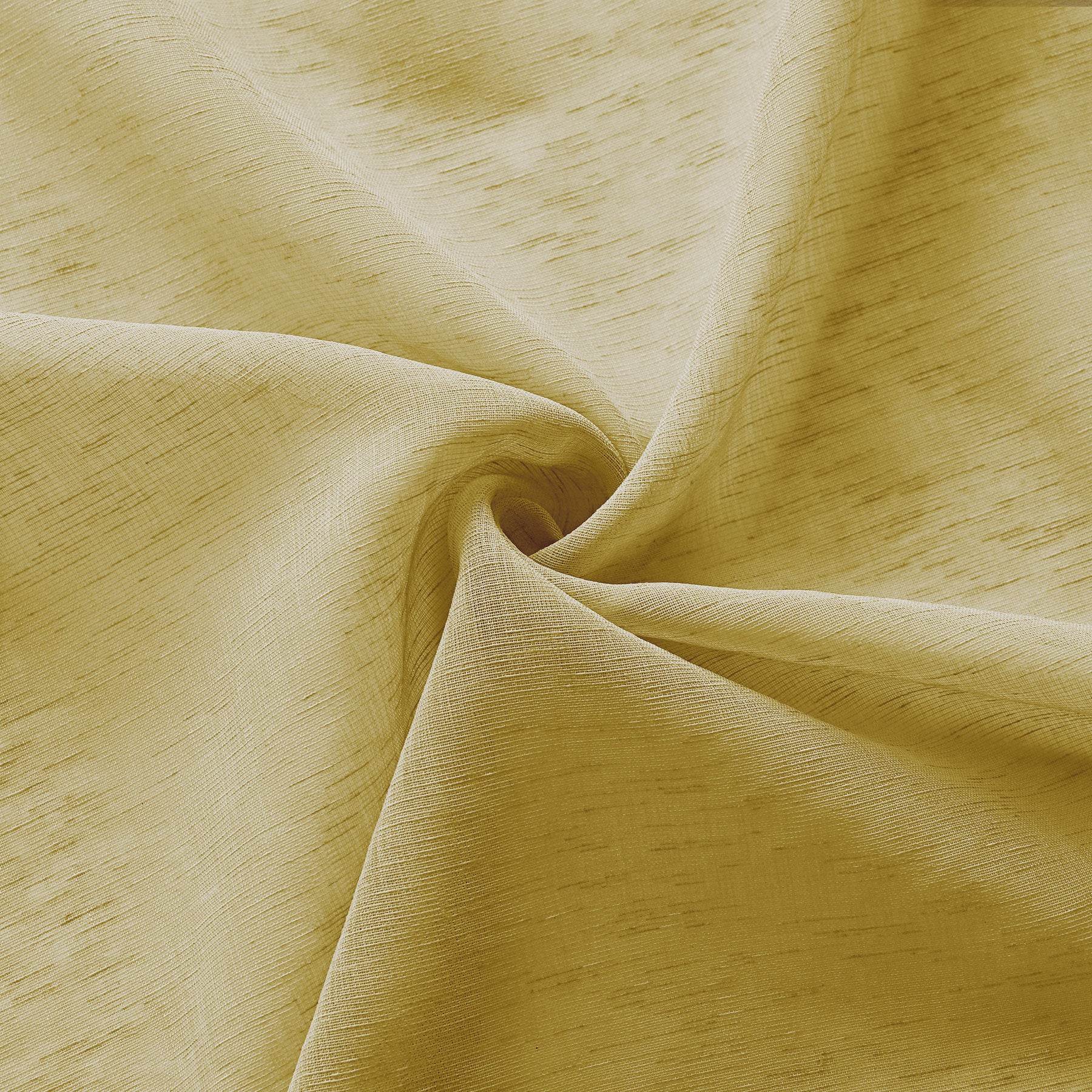 B11 Sheer Vertical Stripe Linen Blend Light Filtering Curtain Grommet - Cololeaf