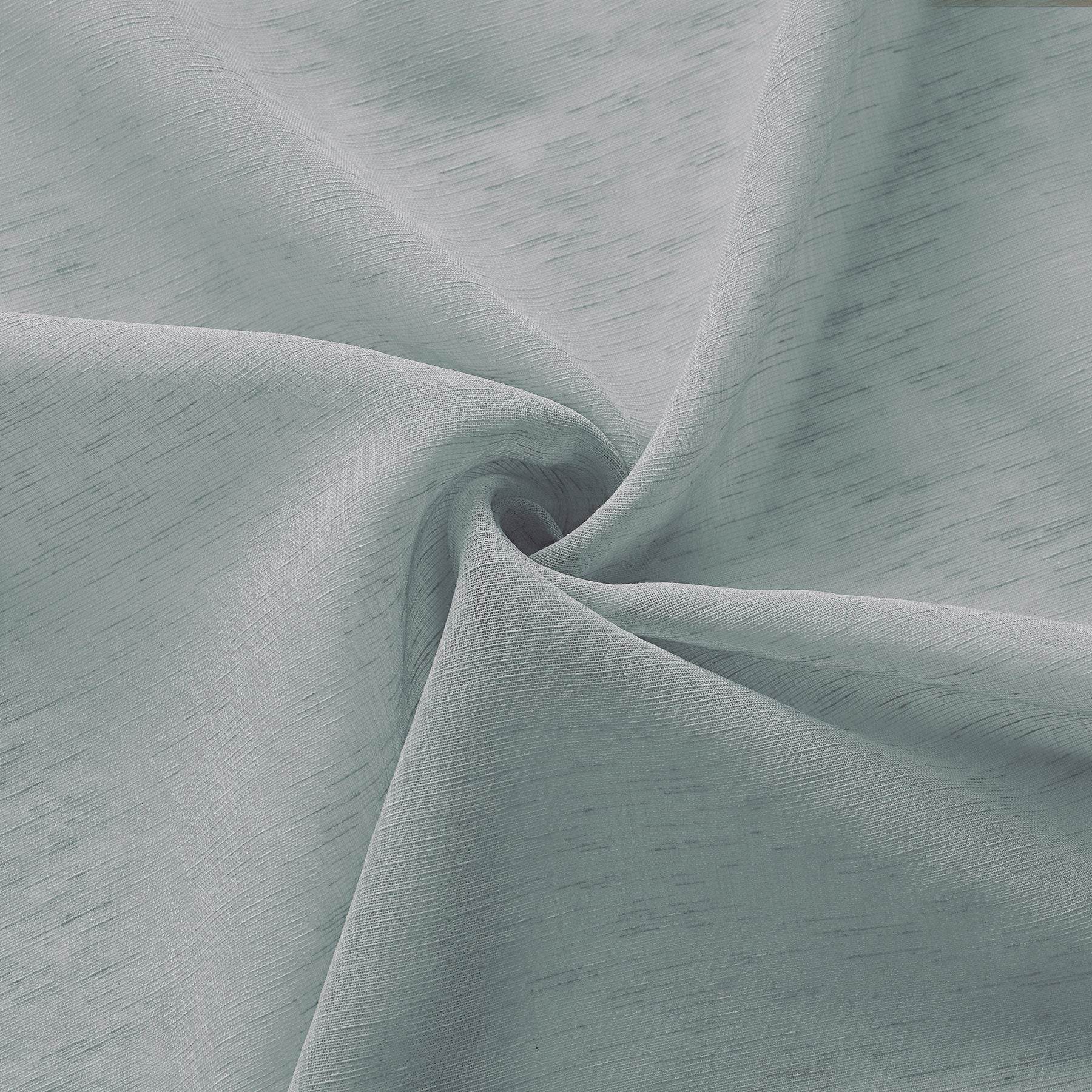 B11 Sheer Vertical Stripe Linen Blend Light Filtering Curtain Grommet - Cololeaf