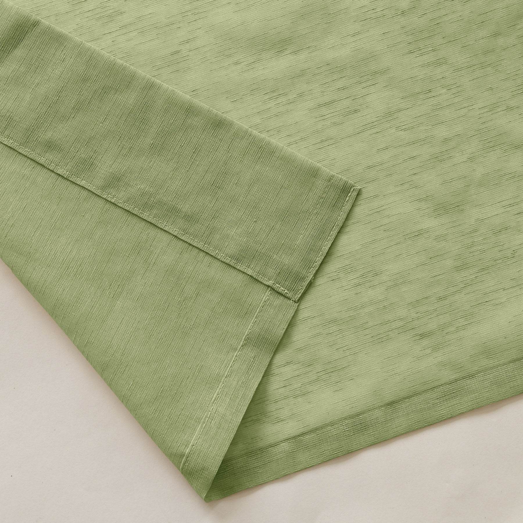 B11 Sheer Vertical Stripe Linen Blend Light Filtering Curtain Grommet - Cololeaf