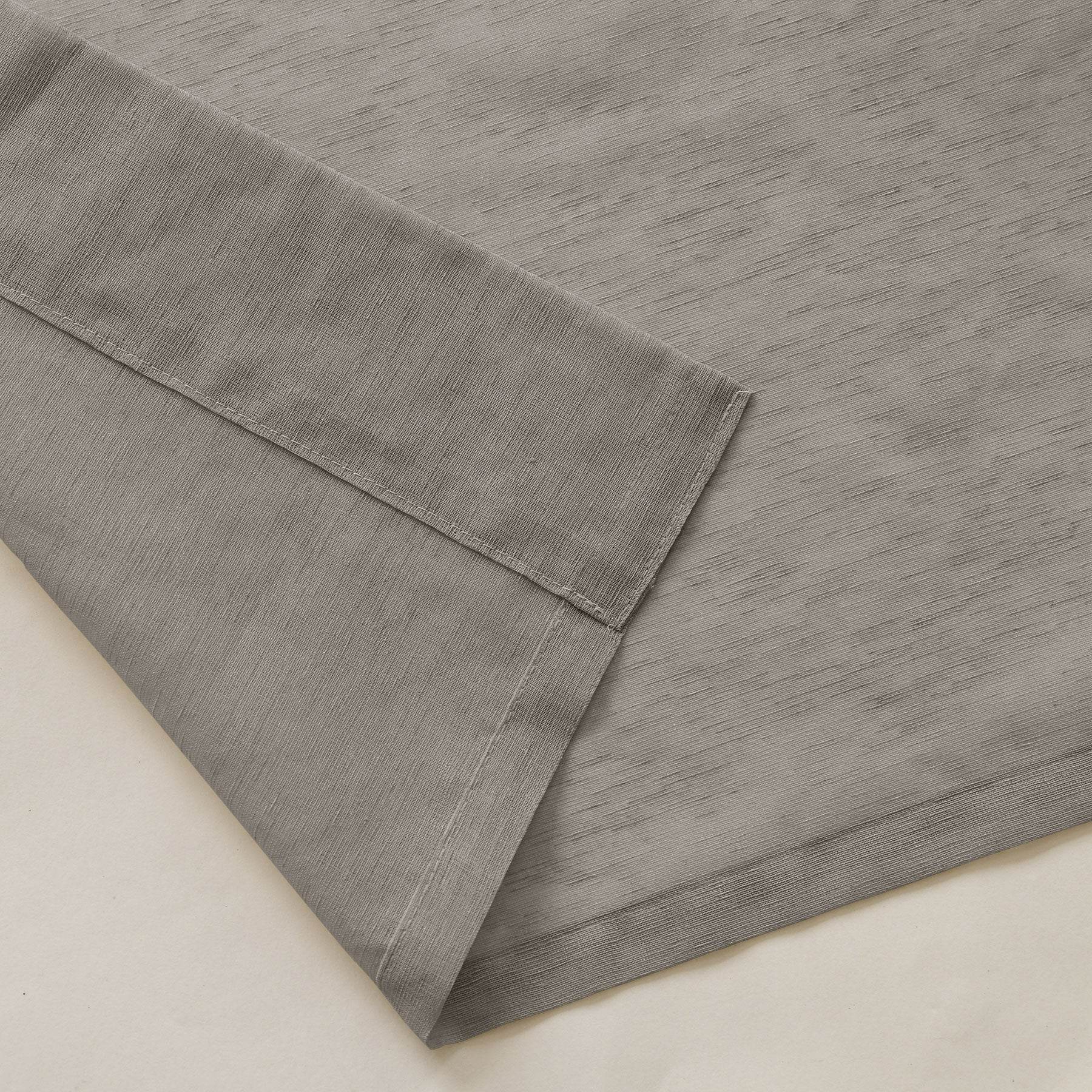 B11 Sheer Vertical Stripe Linen Blend Light Filtering Curtain Grommet - Cololeaf