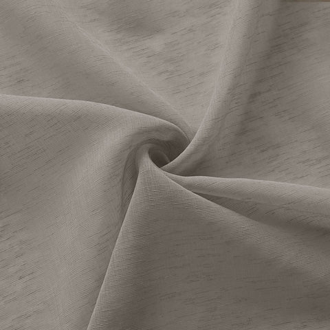B11 Sheer Vertical Stripe Linen Blend Light Filtering Curtain Grommet - Cololeaf