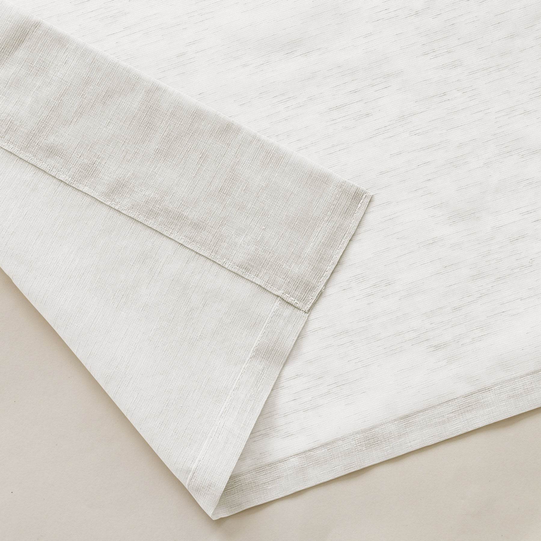 B11 Sheer Vertical Stripe Linen Blend Light Filtering Curtain Grommet - Cololeaf