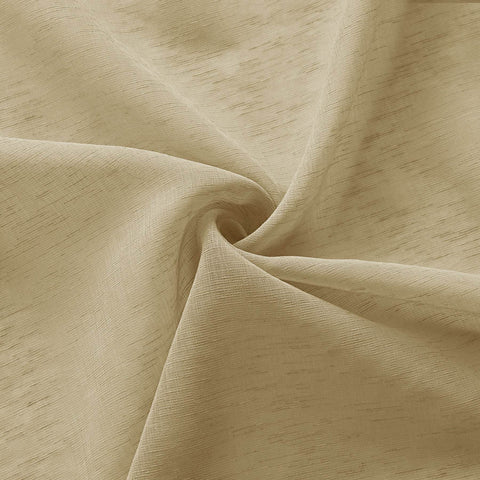 B11 Sheer Vertical Stripe Linen Blend Light Filtering Curtain Grommet - Cololeaf