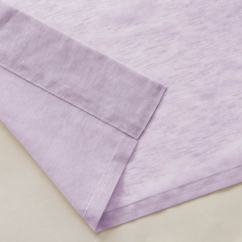 B11 Sheer Vertical Stripe Linen Blend Light Filtering Curtain Grommet - Cololeaf