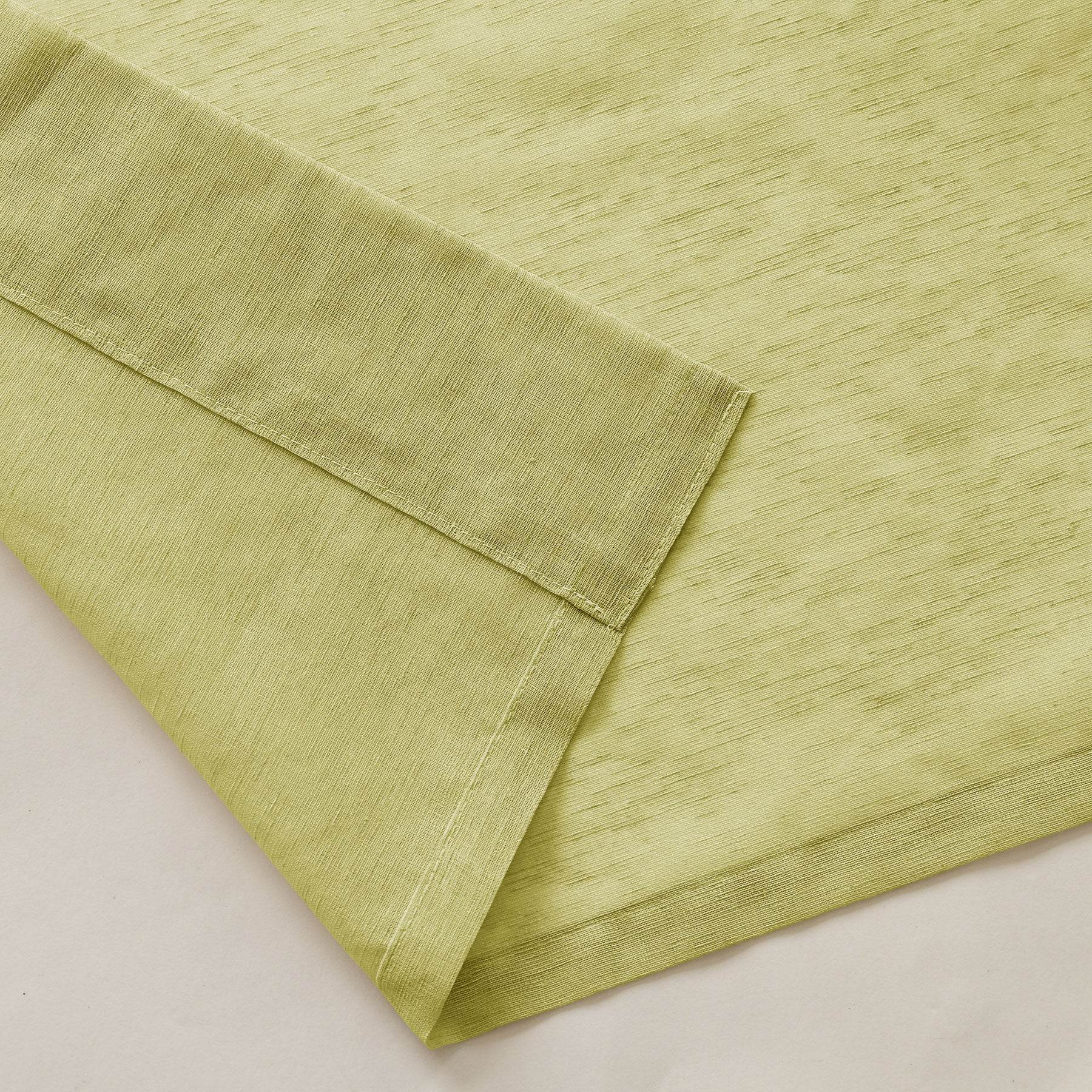 B11 Sheer Vertical Stripe Linen Blend Light Filtering Curtain Grommet - Cololeaf