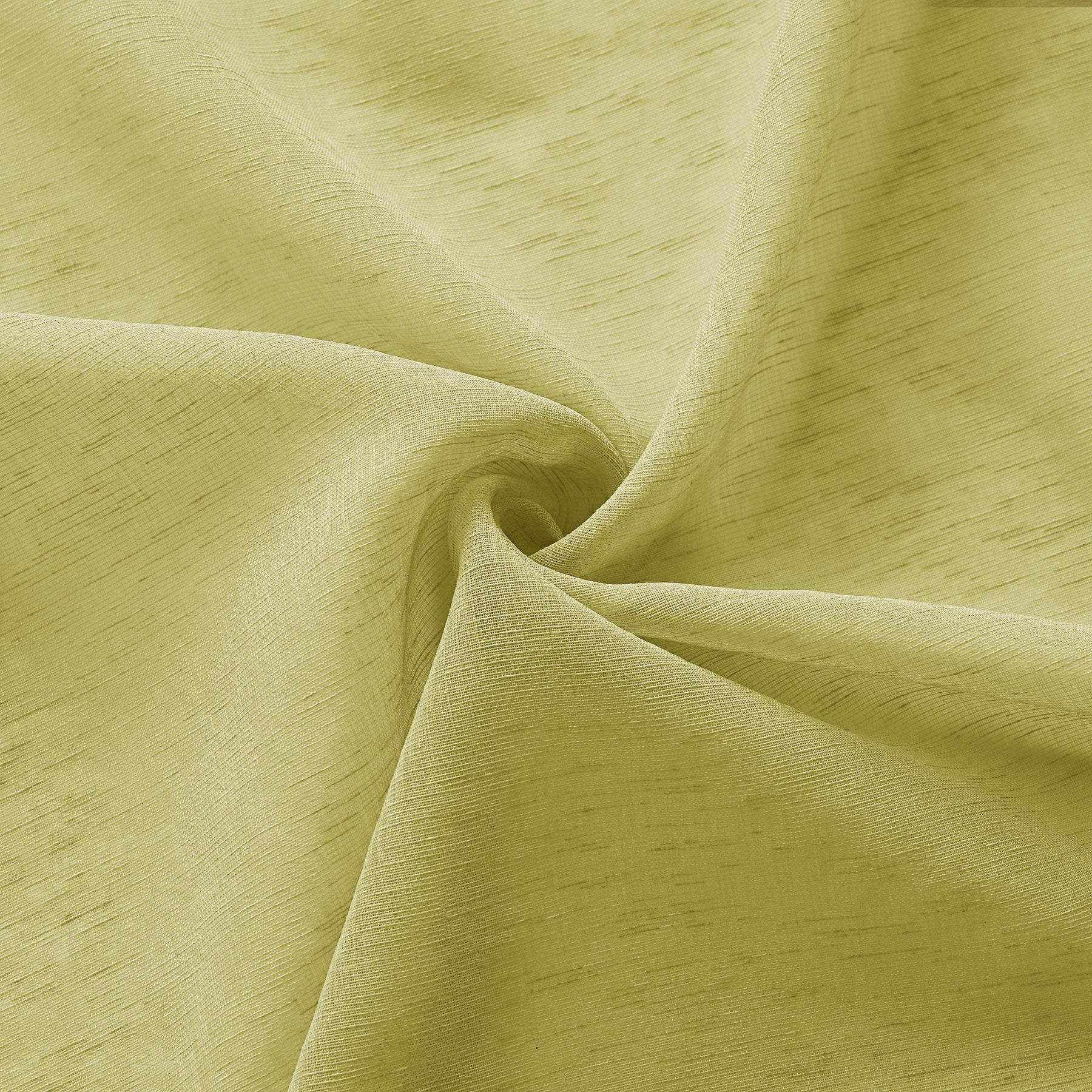 B11 Sheer Vertical Stripe Linen Blend Light Filtering Curtain Grommet - Cololeaf