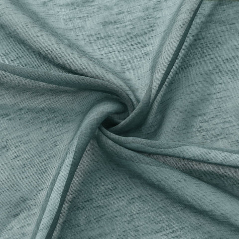B11 Sheer Vertical Stripe Linen Blend Light Filtering Curtain Grommet - Cololeaf